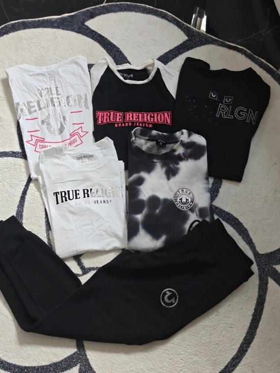 True Religion Other - True Religion Women's Multi-Top & Jogger Set - Black, White, Pink, Gray Tie-Dye.